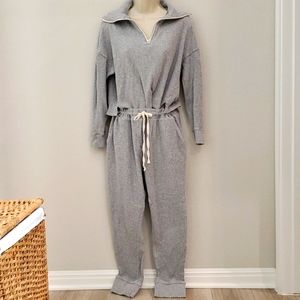 Waffle Cotton Jogger Quater Zip Lounge Set